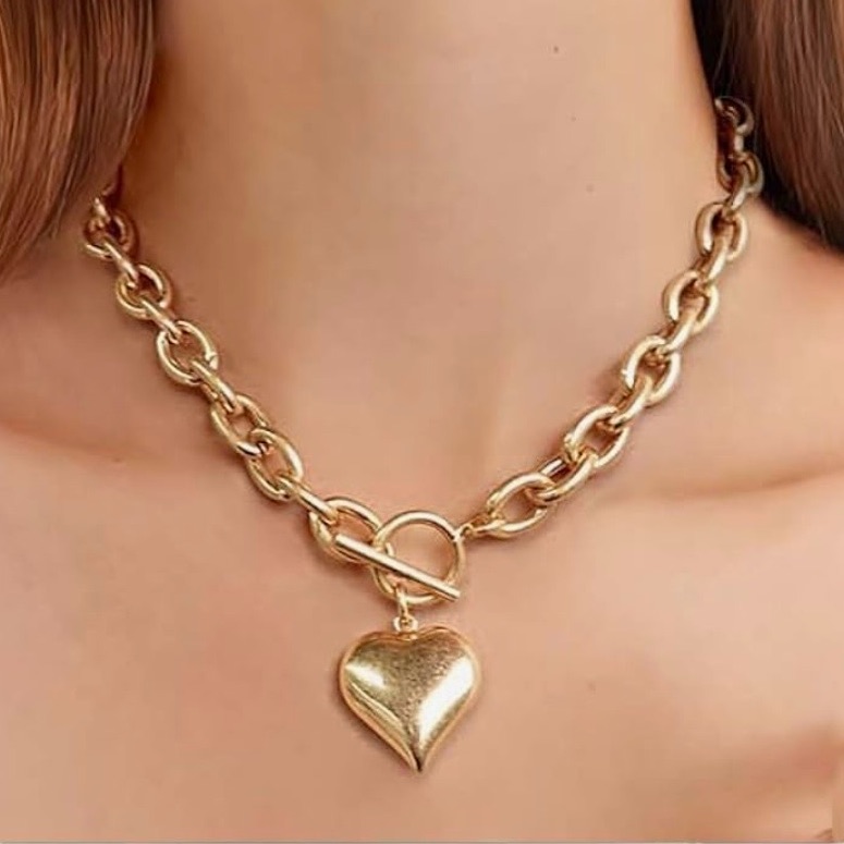Heart Pendant Chain Necklace